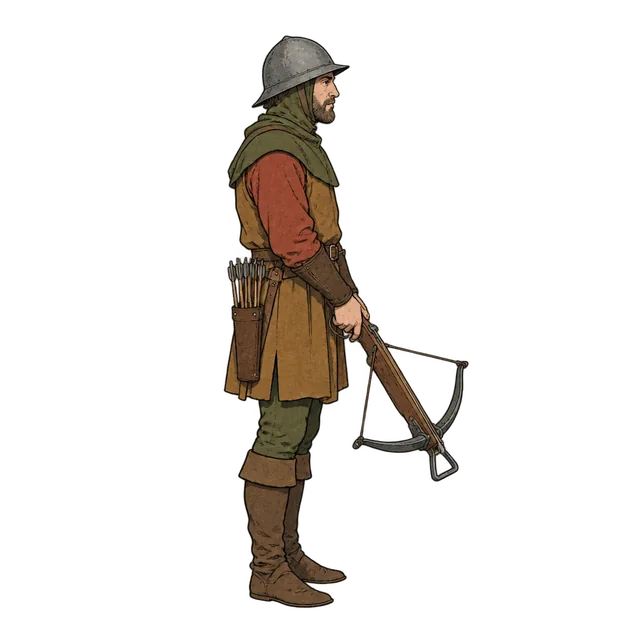Medieval crossbowman